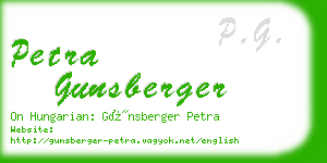 petra gunsberger business card